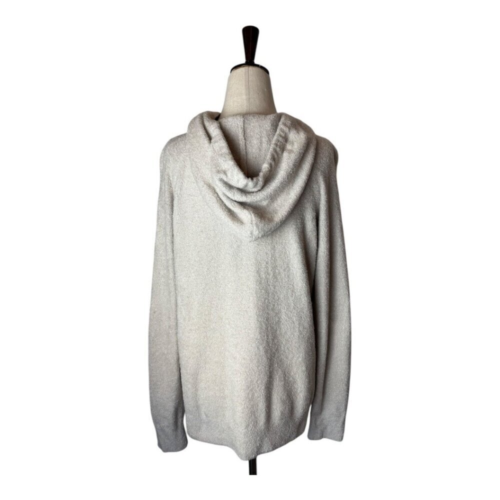 Barefoot Dreams Sweater Women Small Tan Knit CozyChic Lite Hooded Pullover - Picture 3 of 13